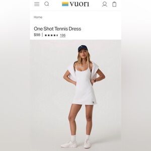Vuori one shot tennis dress Xs